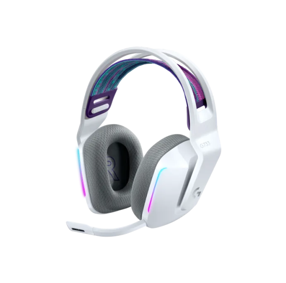 G733 Lightspeed Wireless headset, RGB (White)